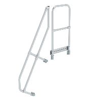 Schody s plošinou 60° druhé zábradlí 5 stupňů 60° sklon