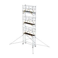Gördülő állványzat SG 0,75 x 2,45 m stabilizátorokkal Platformmagasság 6,43 m