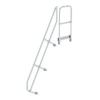 Schody s plošinou 60° druhé zábradlí 8 stupňů 60° sklon