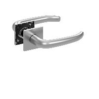 Qolibri Pullbloc® ultra Drückerpaar 1103 Quadratrosetten Edelstahl matt