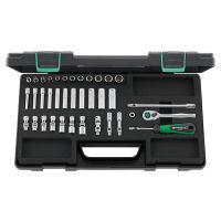 6,3 mm-es (1/4″) dugókulcs-készlet 37 db.