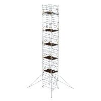 Összecsukható állványzat SG 1,35 x 1,80 m stabilizátorokkal Platformmagasság 11,04 m