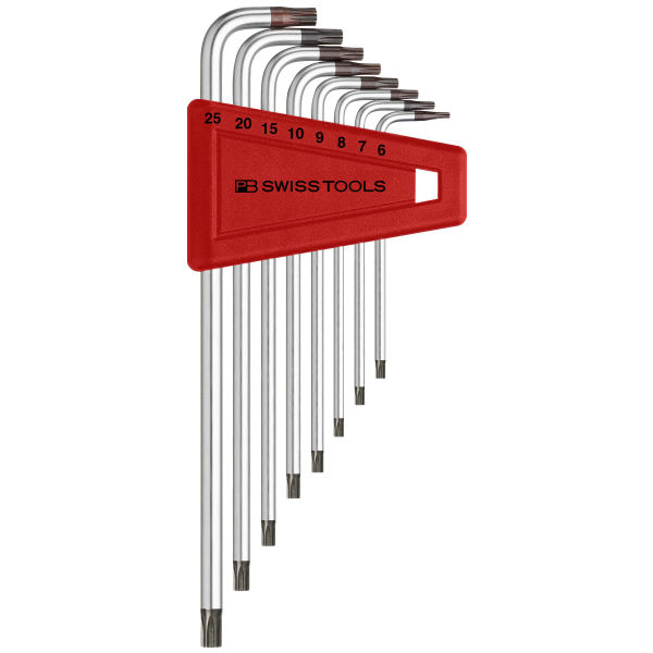 Juego de destornilladores acodados para Torx®, con taladro, Número de destornilladores: 8