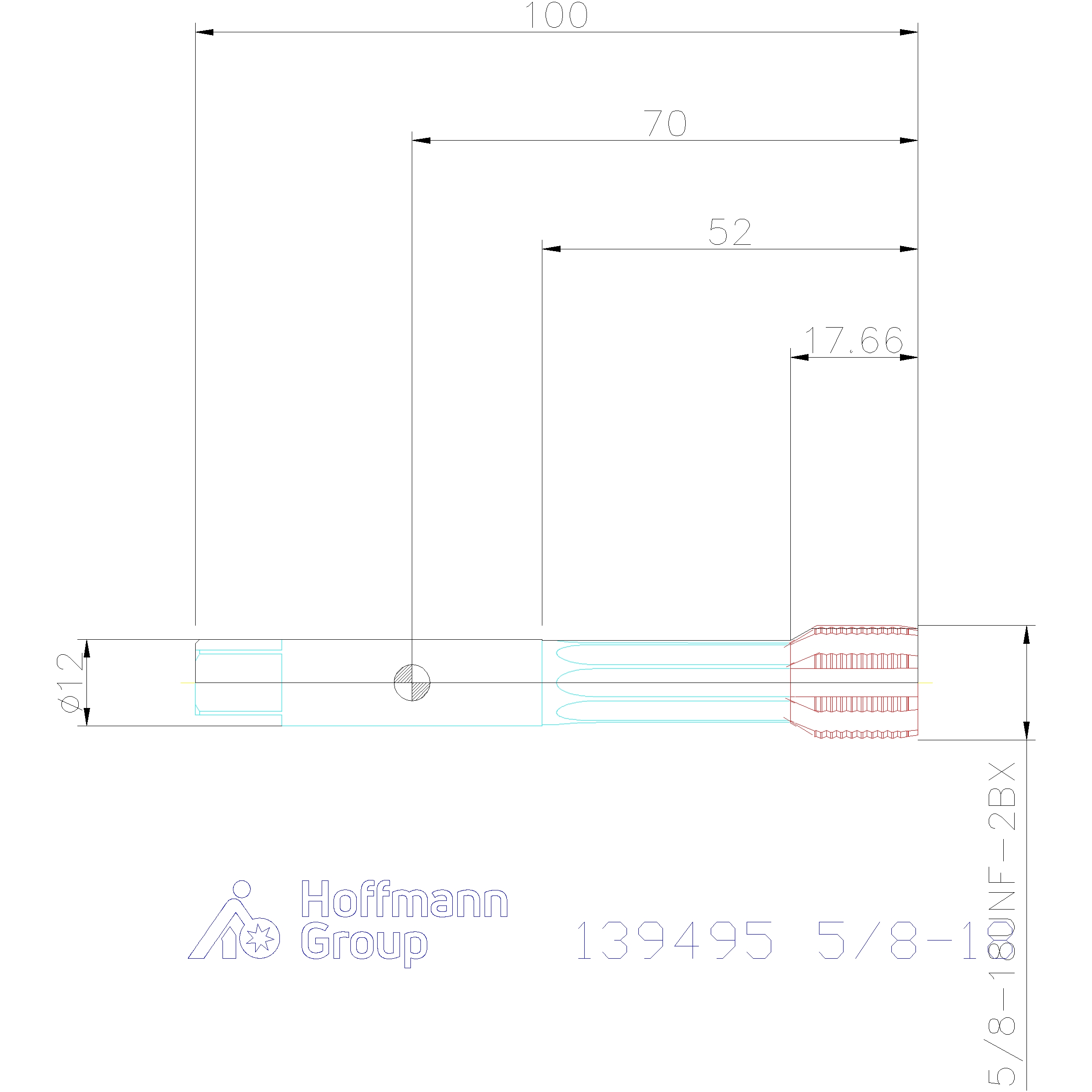 GARANT Master Form Steel Maschinen-Gewindeformer mit Schmiernuten HSS-E-PM, TiAlN, UNF: 5/8-18