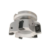 H490 F90AX D050-4-22-17 90°-Planfräser mit doppelseitigen H490 ANKX 17 -Wendeschneidplatten mit 4 wendelförmigen Schneidkanten.