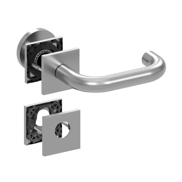 Qolibri Pullbloc® ultra Wechselgarnitur 1104 Quadratrosetten Edelstahl matt