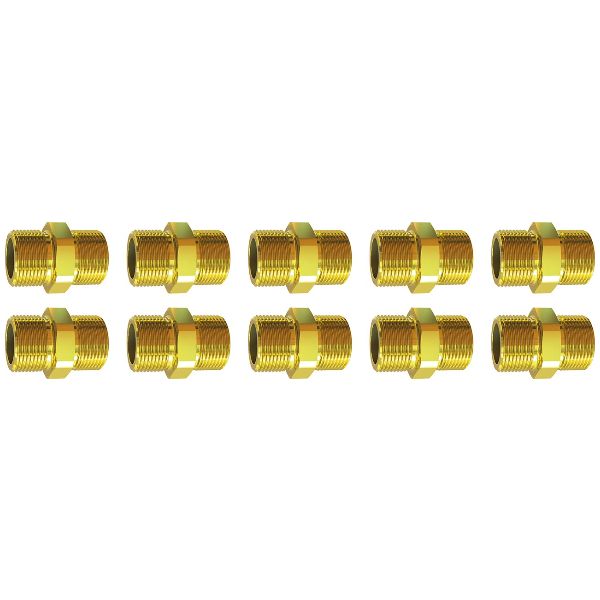 Garnitura dvostrukih navojnih spojnica 10-dijelni, Priključni vanjski navoj: 1/4col