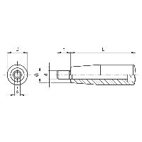 ELESA drehb. Zyl-Griffe DP sw/St brüniert I.481+x