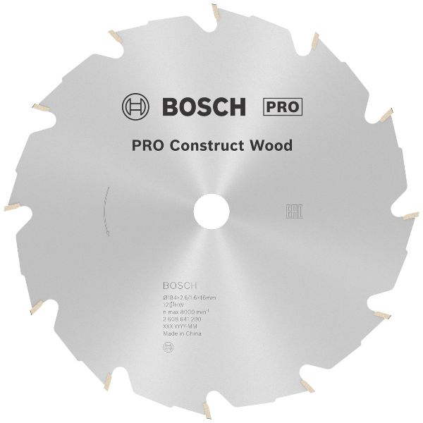 BOSCH PRO Construct Wood Kreissägeblatt, 184 x 2,6 x 16&nbsp;mm