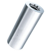 Gewindehülsen rund Stahl verzinkt blau