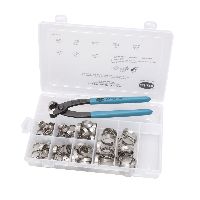 Oetiker Kit di fascette ad orecchio Stepless con pinza manuale, 10,8 – 31,6 mm