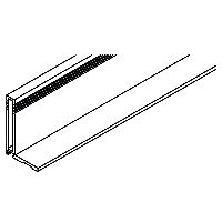 EKU Griffleiste für Holztüren Aluminium eloxiert