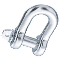 Shackle forged with eyebolt DIN 82101A-steel zinc plated blue