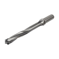 D3N 200-160-25.4R-8D Wechselkopf-3-Lippen-Bohrer mit Kühlmittelbohrungen und Rundschaft. Bohrtiefe 8xD