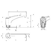 ELESA regolabile Leva di serraggio PA gr-nero / ottone ERX.