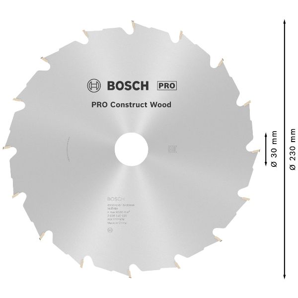 BOSCH PRO Construct Wood Kreissägeblatt, 230 x 2,8 x 30&nbsp;mm