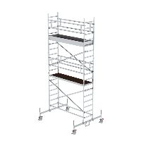 Gördülő állvány 0,75 x 2,45 m, mozgatható gerendával, platform magassága 4,66 m