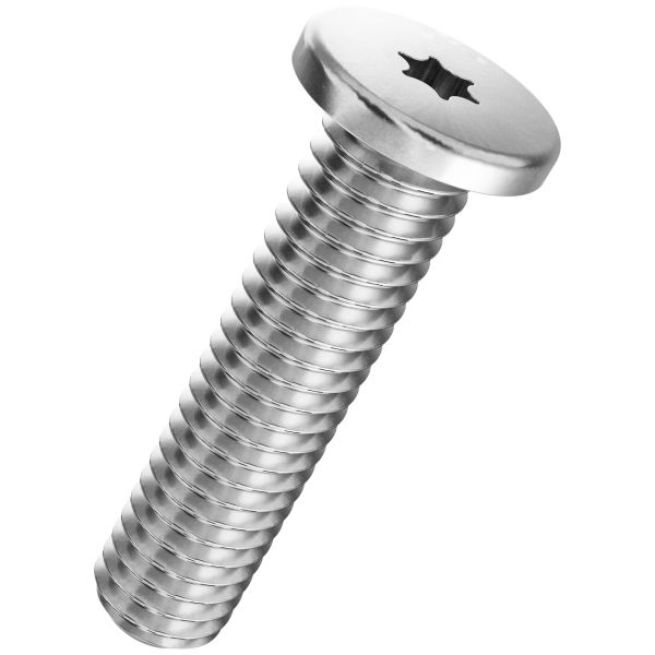 Cylinder screws hexalobe extremely low head stainless A2