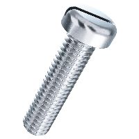 Slotted pan head screws DIN 85A-4.8 zinc plated blue