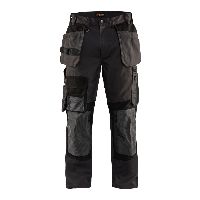 Pantalon Artisanat avec strech gris foncé / noir