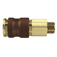 Unverwechselbare Schnellverschlusskupplung NW 7, 8, G 3/8 AG braun