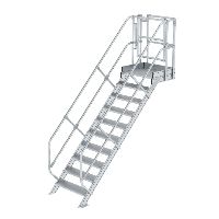 Schodišťový modul, vlnitý hliník 10 stupňů
