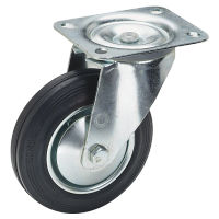MAPO swivel castor L400 with screw-on plate solid rubber tyres