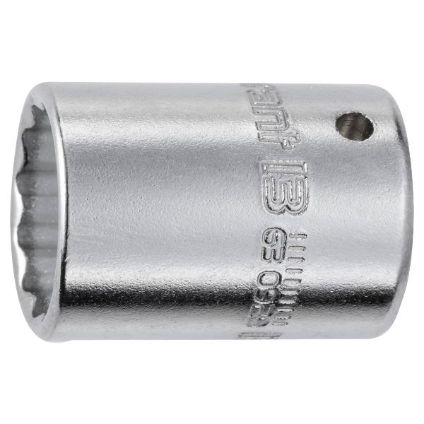 Bi-hexagon socket, 1/4 inch, Width across flats: 13mm