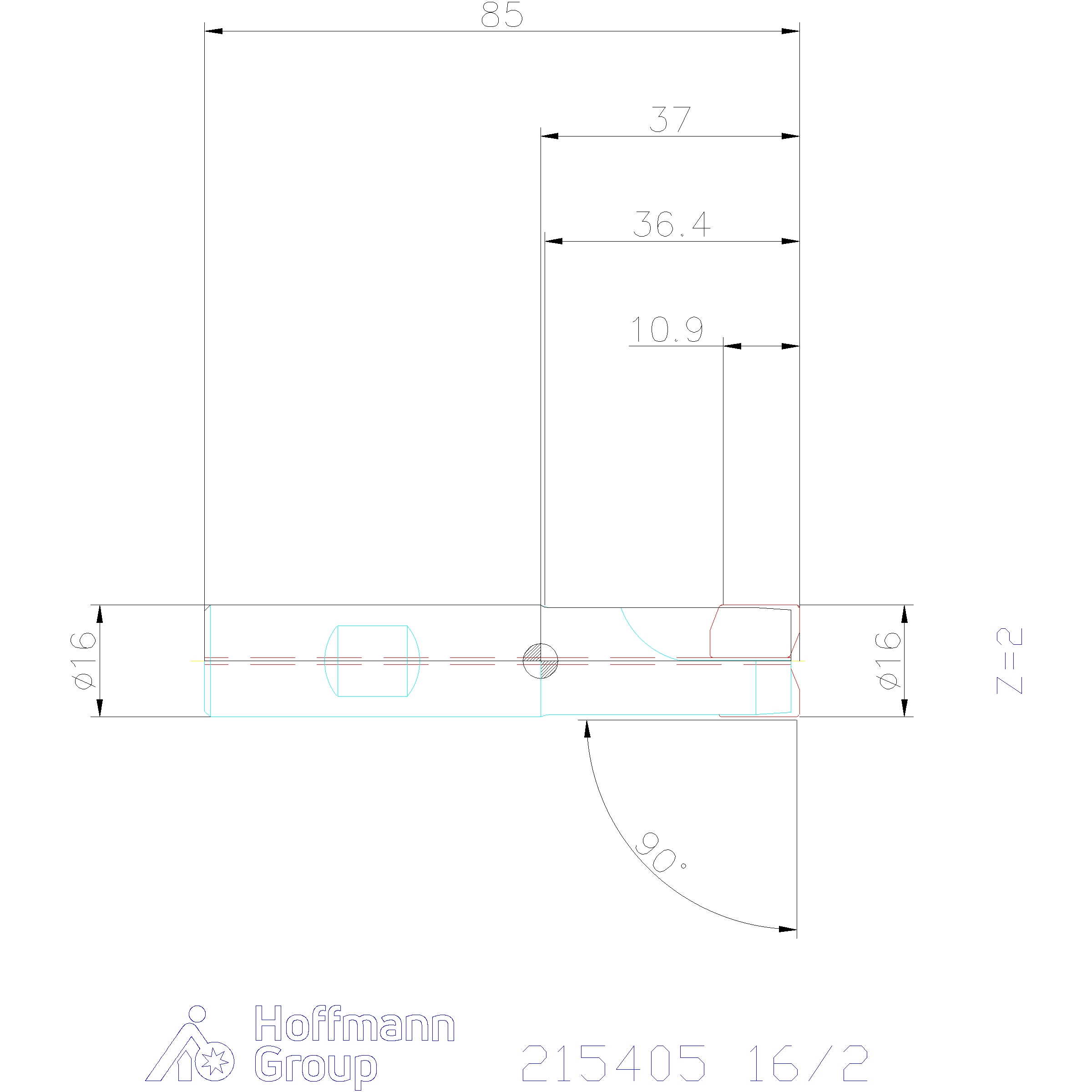 Softcut® shoulder mill with Weldon shank, for indexable inserts AO..