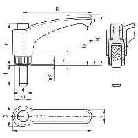 ELESA Verstellb. Klemmhebel PA ERX.SST-p INOX