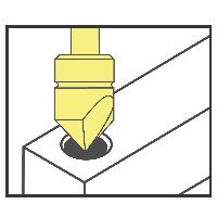 Deburrer set, in a plastic box 6 pieces, Number of pieces: 6