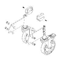 Jeu de roulettes antistatique, conducteur d’électricité