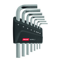 Jeu de clés mâles coudées 6 pans nickelé, Nombre de tournevis: 7