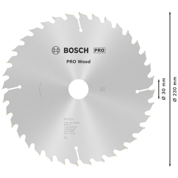 BOSCH PRO Circular Saw Blade Wood 230x2.8x30mm T36