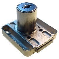 Cabinet lock with cylinder for screwing on