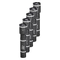 Voordeelsverpakking led-zaklamp, zwart met batterijen