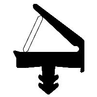 HEBGO Lippendichtung 641 Anschlagluft 7mm schwarz 50m