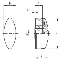 ELESA Flügelmuttern PA schwarz/Messing CT.476