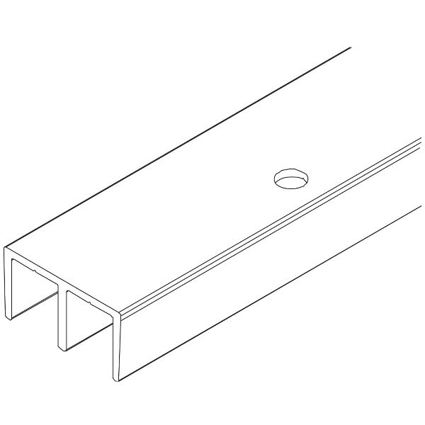 Hawa Clipo Rail de guidage double perf. 2,2m 053.3261.220