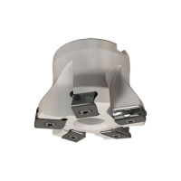 HTP D6.00-10-2.00-R-LN16 Shell Mill Plungers Carrying Tangentially Clamped Inserts with 4 Cutting Edges