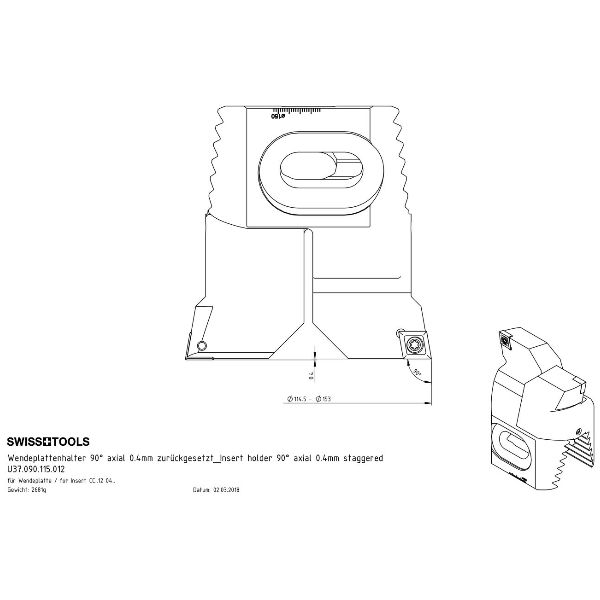 Porte plaquette Echelonné 90° - Z94 / CC.. 12 04 ..