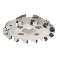 S845 F45SX D125-08-40-R16 45°-Planfräser für Wendeschneidplatten mit 8 wendelförmigen Schneidkanten in rechter Ausführung