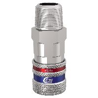 Safety coupling with external thread