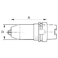 Short drill chuck Form A, HSK-A 100, Clamping range: 1-16mm