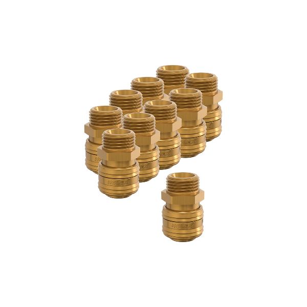 Paquete económico de acoplamiento rápido con rosca exterior