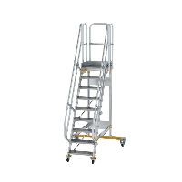 Plošinové schůdky, pojízdné 60° šířka nášlapů 600 mm 9 nášlapů