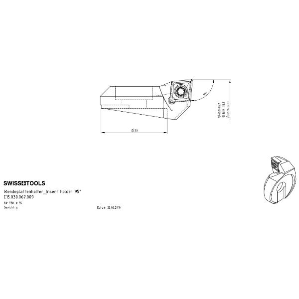 Wendeplattenhalter 95° / CC.. 09 T3..