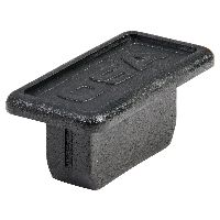 SFS Capuchon de fermeture rectangulaire noir 20x40