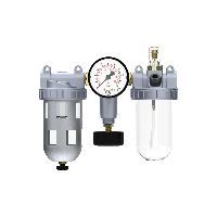 Vzdrževalna enota 3-delna »Standard«, polikarbonatna posoda, zaščitna košara, BG2, G3/8