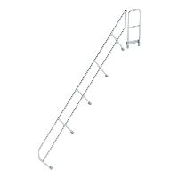 Schody s plošinou 45° druhé zábradlí 16 schodů